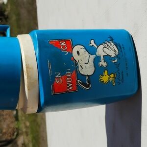 SNOOPY & Woodstock THERMOS DISTRESSED Charles Schultz